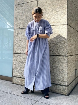「N.（N. Natural Beauty Basic）（エヌエヌナチュラルビューティーベーシック）のアイテム（シャツワンピース）」を使った、N. STAFFさん（レディース・155cm）の春コーディネート