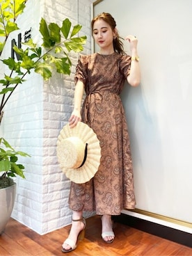 N. STAFFさん（レディース・157cm）の春コーディネート