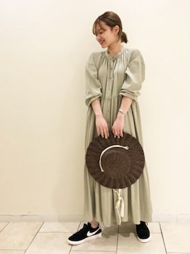 「N.（N. Natural Beauty Basic）（エヌエヌナチュラルビューティーベーシック）のアイテム（シャツワンピース）」を使った、N. STAFFさん（レディース・156cm）の春コーディネート