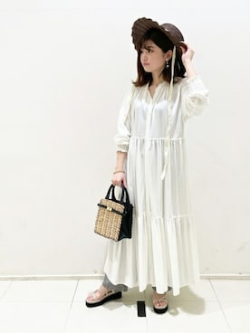 「N.（N. Natural Beauty Basic）（エヌエヌナチュラルビューティーベーシック）のアイテム（シャツワンピース）」を使った、N. STAFFさん（レディース・158cm）の春コーディネート