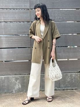 N. STAFFさん（レディース・157cm）の春コーディネート