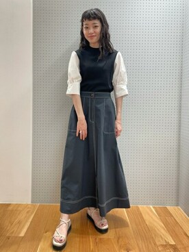 N. STAFFさん（レディース・157cm）の春コーディネート