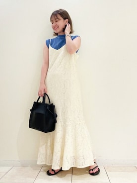 N. STAFFさん（レディース・156cm）の夏コーディネート