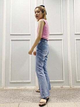 N. STAFFさん（レディース・156cm）の夏コーディネート