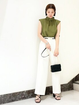 N. STAFFさん（レディース・158cm）の夏コーディネート