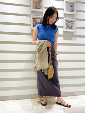 N. STAFFさん（レディース・159cm）の夏コーディネート