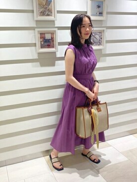 N. STAFFさん（レディース・159cm）の夏コーディネート