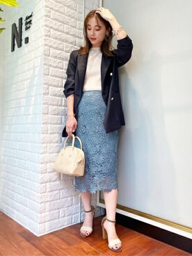 N. STAFFさん（レディース・157cm）の夏コーディネート