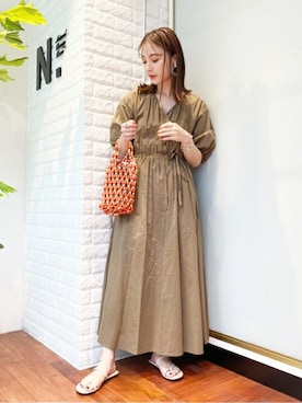 N. STAFFさん（レディース・157cm）の夏コーディネート