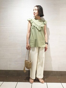 N. STAFFさん（レディース・157cm）の夏コーディネート