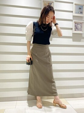 N. STAFFさん（レディース・159cm）の夏コーディネート