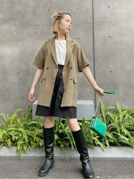 N. STAFFさん（レディース・156cm）の夏コーディネート