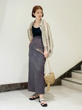 N. STAFFさん（レディース・158cm）の夏コーディネート