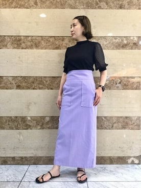 N. STAFFさん（レディース・157cm）の夏コーディネート