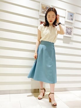 「お呼ばれ」｜「アイテム（トートバッグ）」を使った、N. STAFFさん（レディース・159cm）の夏コーディネート