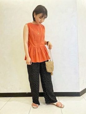 N. STAFFさん（レディース・162cm）の夏コーディネート