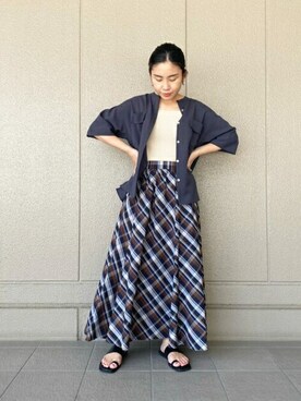 N. STAFFさん（レディース・155cm）の夏コーディネート