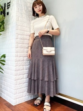 N. STAFFさん（レディース・163cm）の夏コーディネート