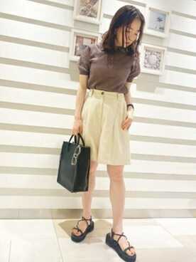 N. STAFFさん（レディース・159cm）の夏コーディネート