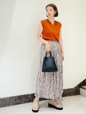 N. STAFFさん（レディース・158cm）の夏コーディネート