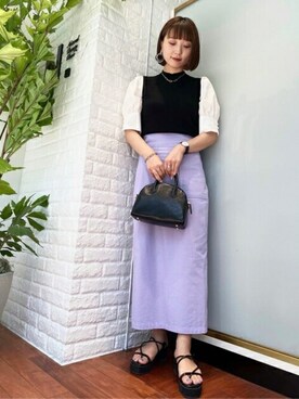 N. STAFFさん（レディース・163cm）の夏コーディネート