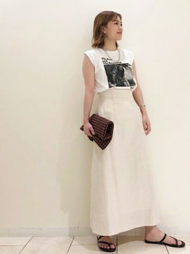 N. STAFFさん（レディース・156cm）の夏コーディネート