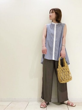 N. STAFFさん（レディース・156cm）の夏コーディネート