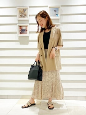 N. STAFFさん（レディース・159cm）の夏コーディネート