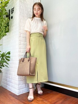 N. STAFFさん（レディース・157cm）の夏コーディネート