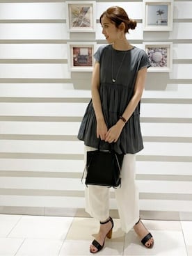 N. STAFFさん（レディース・167cm）の夏コーディネート