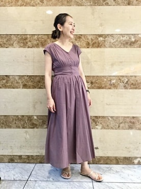 N. STAFFさん（レディース・157cm）の夏コーディネート