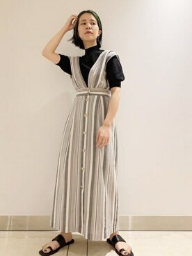 N. STAFFさん（レディース・156cm）の夏コーディネート