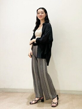 N. STAFFさん（レディース・157cm）の夏コーディネート