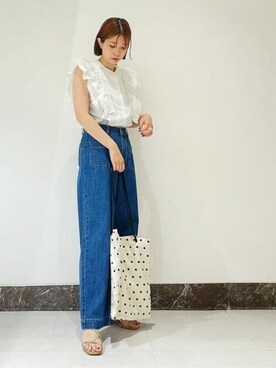 N. STAFFさん（レディース・158cm）の夏コーディネート