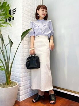 N. STAFFさん（レディース・163cm）の夏コーディネート