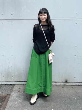 N. STAFFさん（レディース・157cm）の夏コーディネート