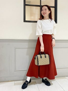 N. STAFFさん（レディース・159cm）の夏コーディネート