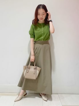 N. STAFFさん（レディース・159cm）の夏コーディネート