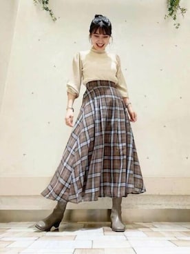 N. STAFFさん（レディース・157cm）の秋コーディネート