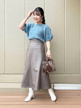 N. STAFFさん（レディース・157cm）の秋コーディネート