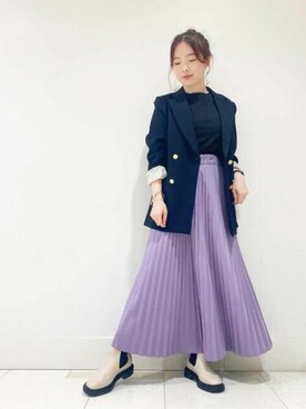 N. STAFFさん（レディース・159cm）の秋コーディネート