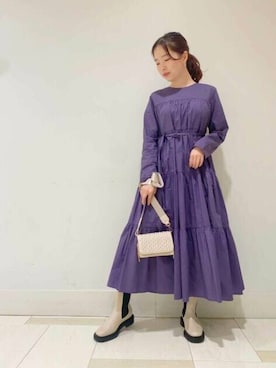 N. STAFFさん（レディース・159cm）の秋コーディネート