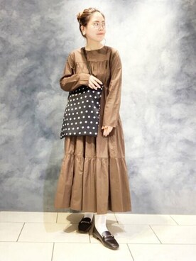 N. STAFFさん（レディース・154cm）の秋コーディネート