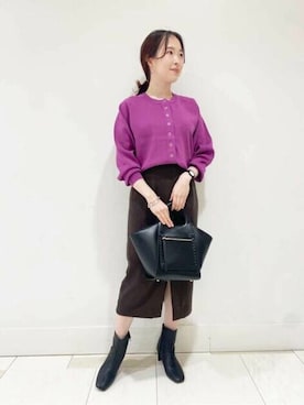 N. STAFFさん（レディース・159cm）の秋コーディネート