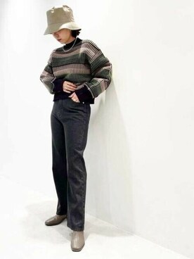 N. STAFFさん（レディース・158cm）の秋コーディネート