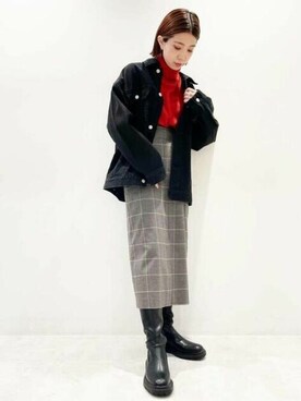 「N.（N. Natural Beauty Basic）（エヌエヌナチュラルビューティーベーシック）のアイテム（デニムジャケット）」を使った、N. STAFFさん（レディース・158cm）の秋コーディネート