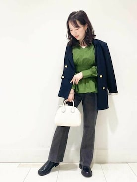 N. STAFFさん（レディース・159cm）の秋コーディネート