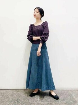 N. STAFFさん（レディース・156cm）の秋コーディネート