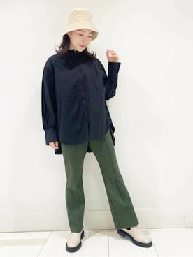 N. STAFFさん（レディース・159cm）の秋コーディネート