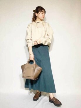 N. STAFFさん（レディース・158cm）の秋コーディネート